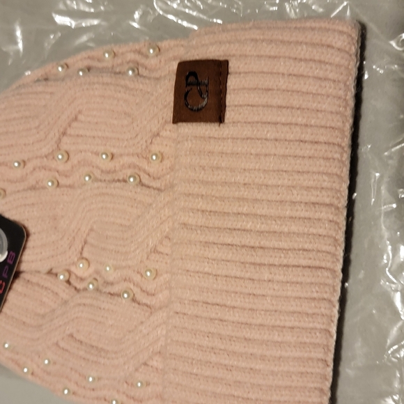 New in package pink and gray rhinestone beanie stocking cap each sold separately - Picture 9 of 13